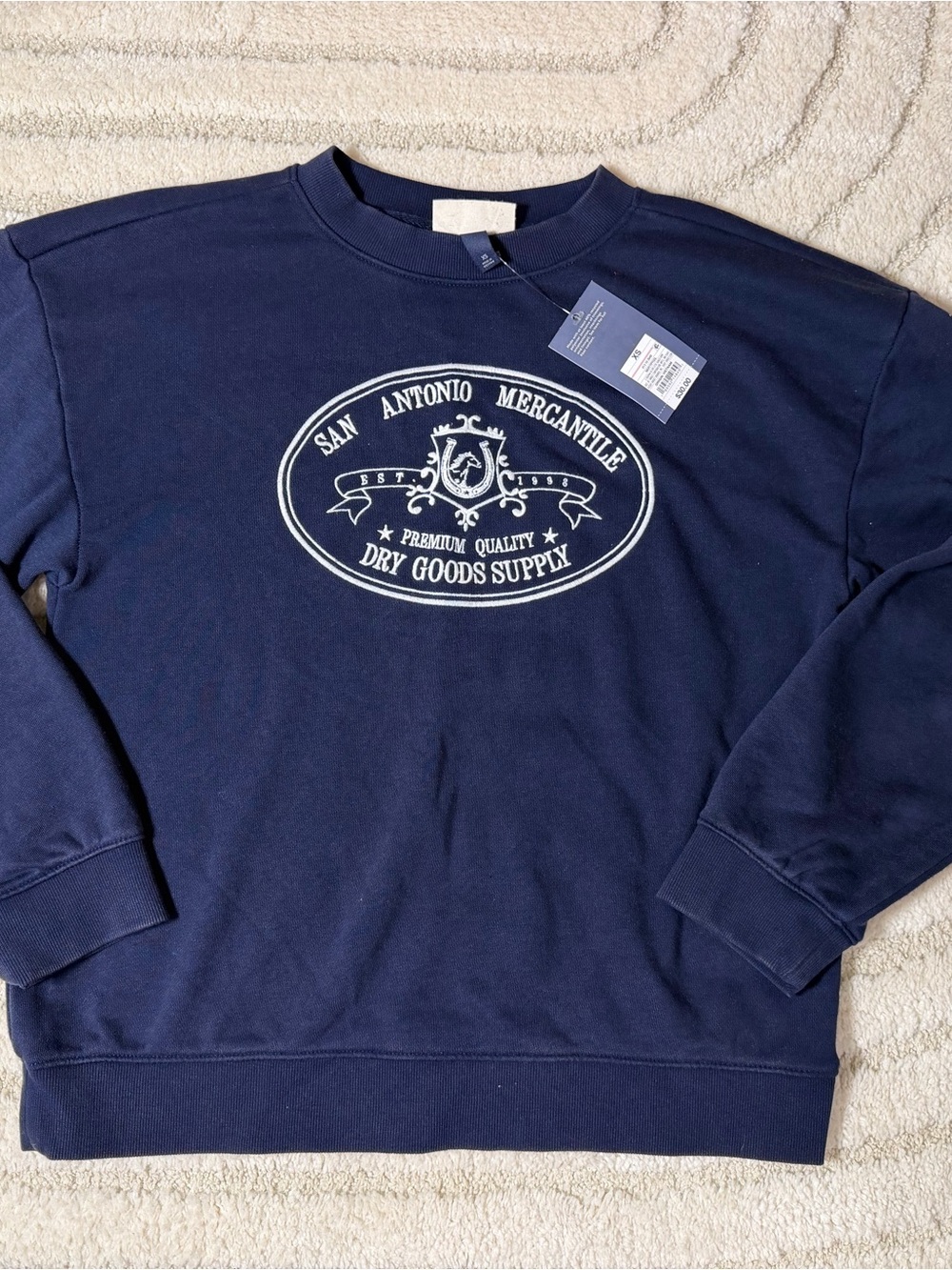 Universal Thread Navy Graphic Crewneck Sweatshirt